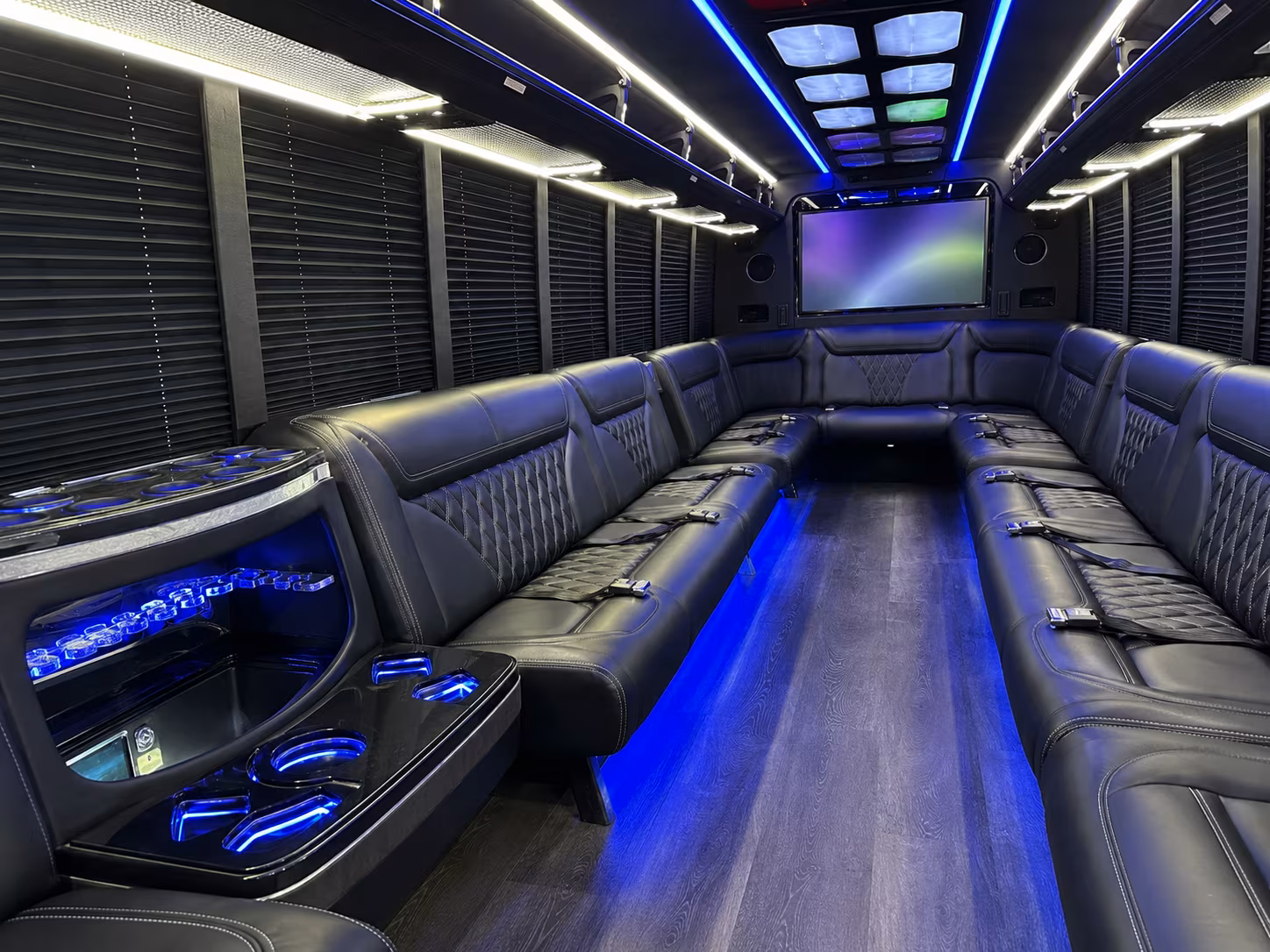 Overland Park Bachelor & Bachelorette Transportation party bus exterior