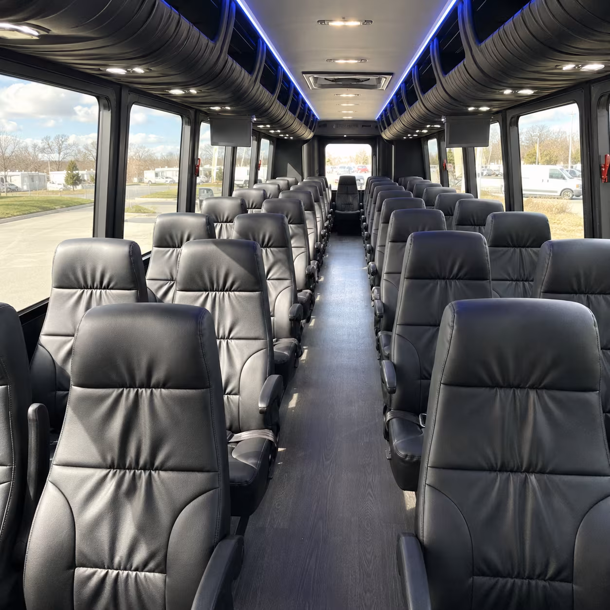 Overland Park Corporate Transportation party bus interior