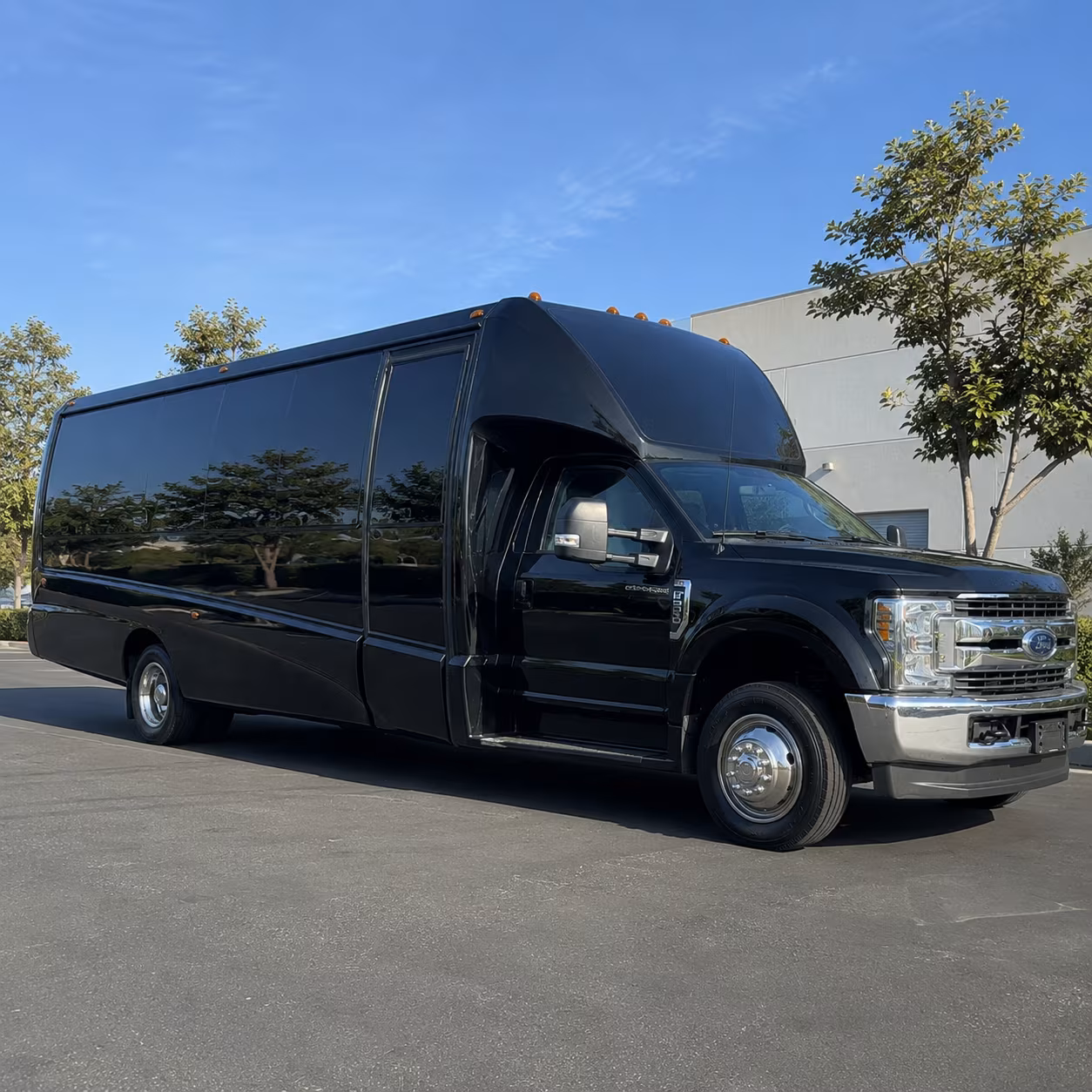 Overland Park Private Event Transportation party bus exterior