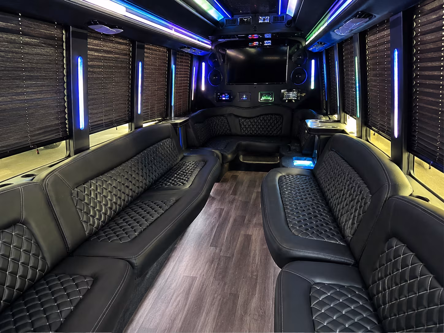 Overland Park Private Event Transportation party bus exterior