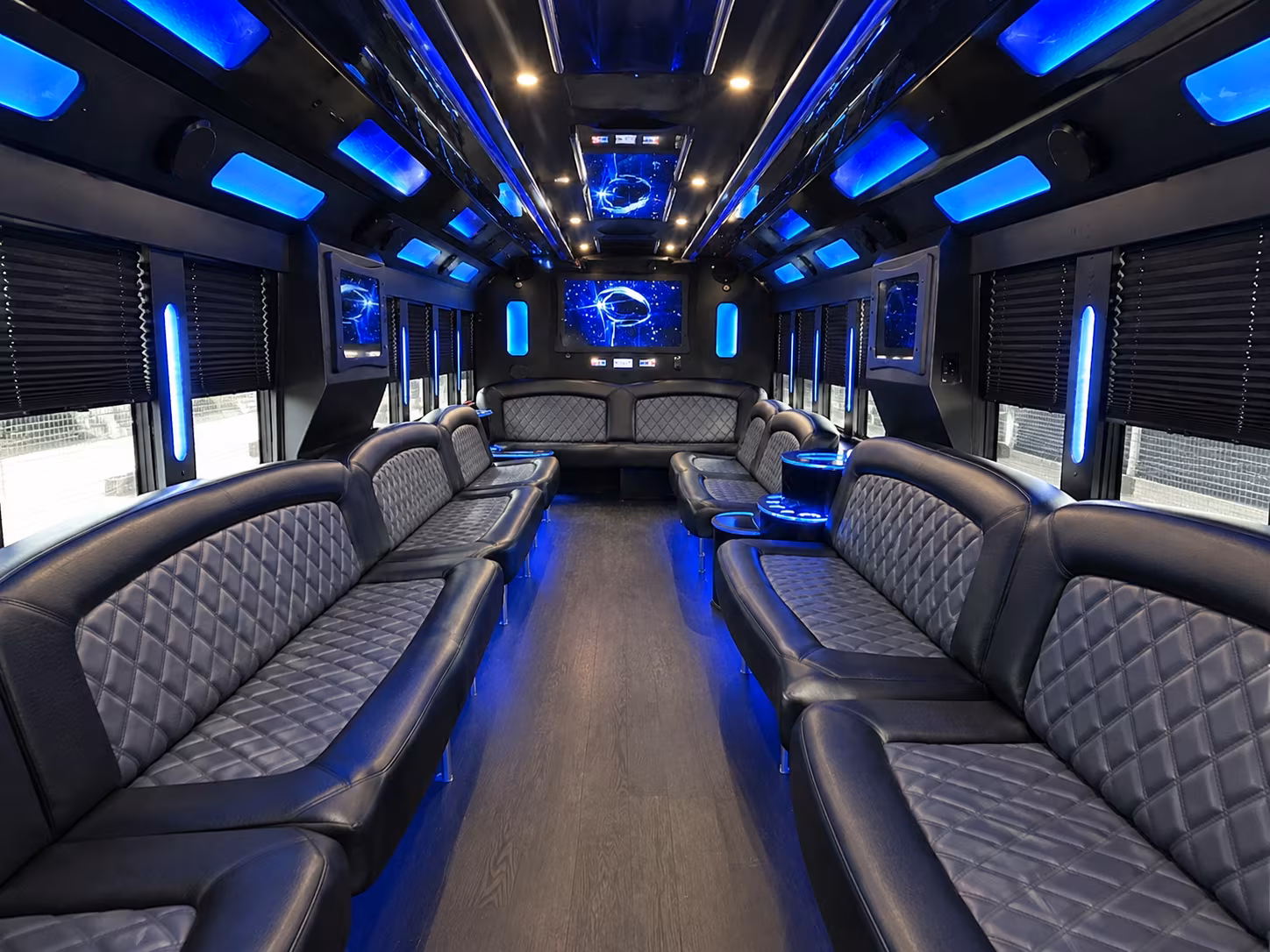 Overland Park Sporting Event Transportation party bus exterior