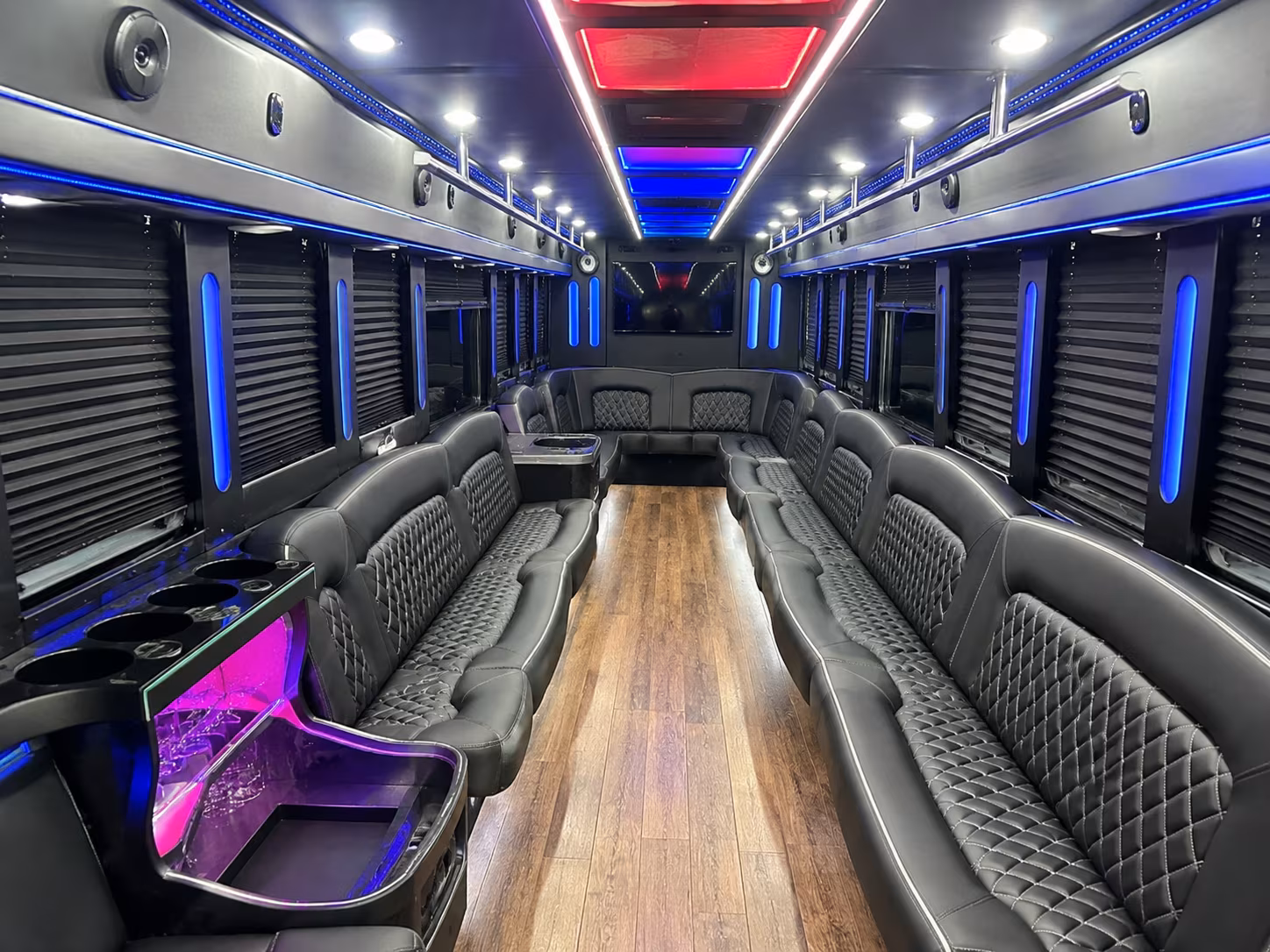 Overland Park Wedding Transportation party bus exterior