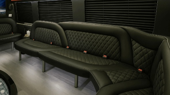 Interior of Overland Park Party Bus Company's 18 Passenger Party Bus in Overland Park