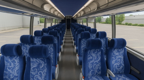 Interior of Charter Bus Company Overland Park's 44 Passenger Charter Bus in Overland Park