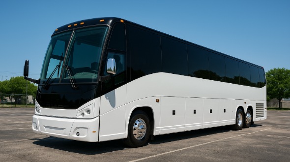 Exterior of Charter Bus Company Overland Park's 45 Passenger Charter Bus in Overland Park