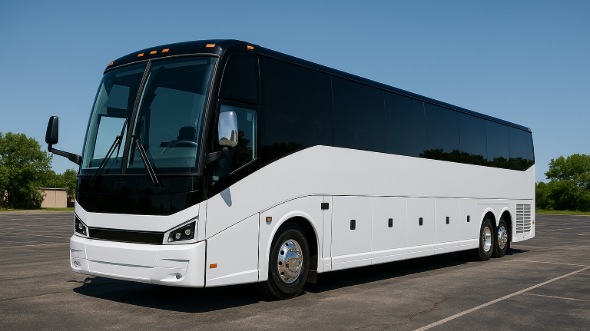 Exterior of Charter Bus Company Overland Park's 46 Passenger Charter Bus in Overland Park
