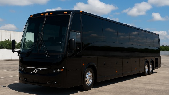 Exterior of Charter Bus Company Overland Park's 47 Passenger Charter Bus in Overland Park