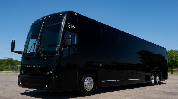 Exterior of Charter Bus Company Overland Park's 48 Passenger Charter Bus in Overland Park