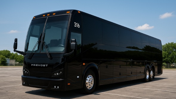 Exterior of Charter Bus Company Shawnee's 50 Passenger Party Bus in Shawnee