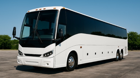Exterior of Charter Bus Company Overland Park's 51 Passenger Charter Bus in Overland Park