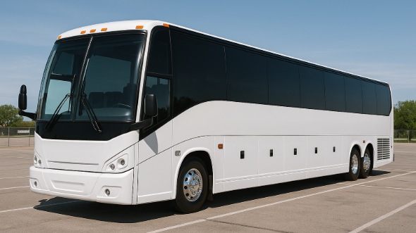 Exterior of Charter Bus Company Overland Park's 54 Passenger Charter Bus in Overland Park